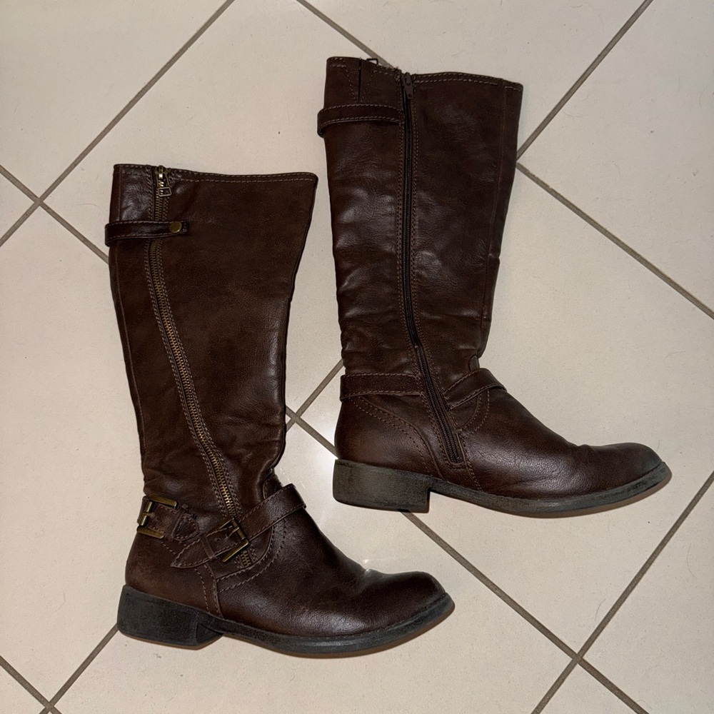 Medina Brown Leather Women's Boots Size 7
